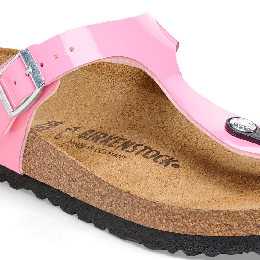 Birkenstock Gizeh Sandals- Patent Candy Pink/ Black - Image 4