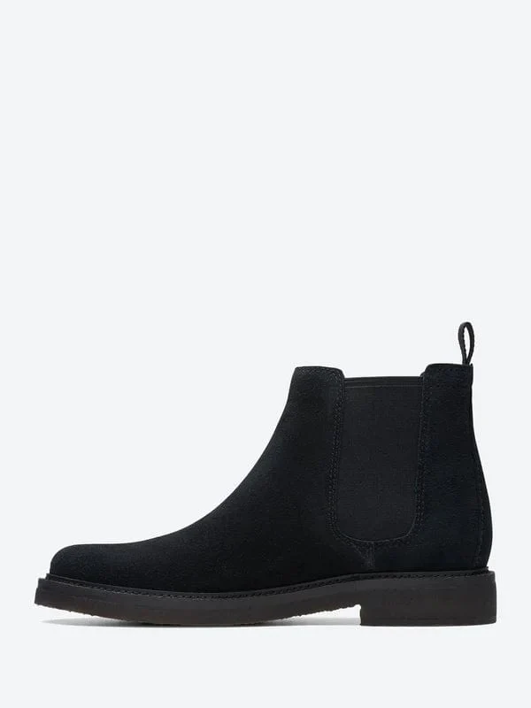 Clarks Men's Clarkdale Easy Chelsea Boots- Black Suede - Image 6