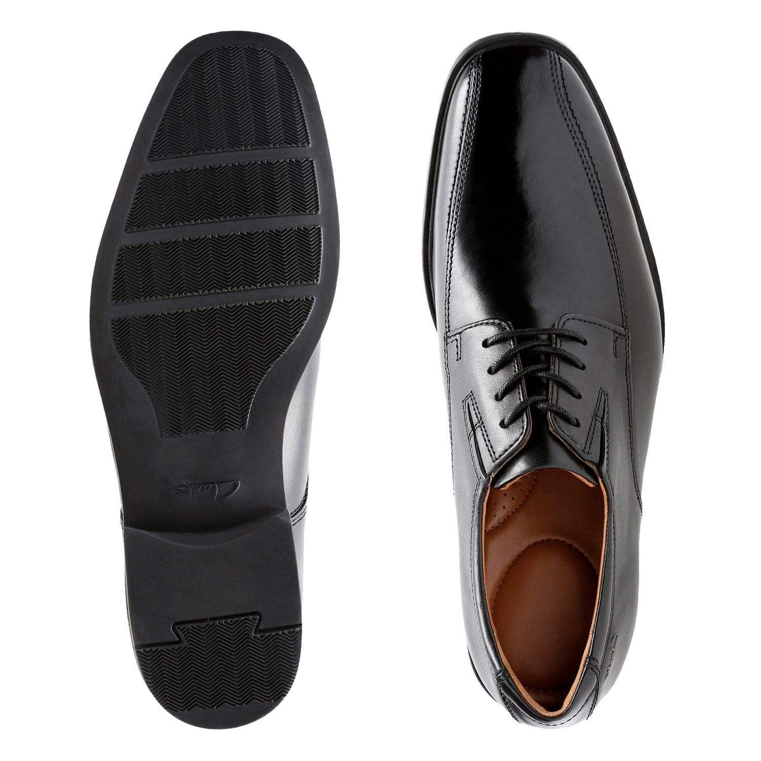 Clarks Men's Tilden Walk Lace Dress Shoes- Black Leather - Image 5