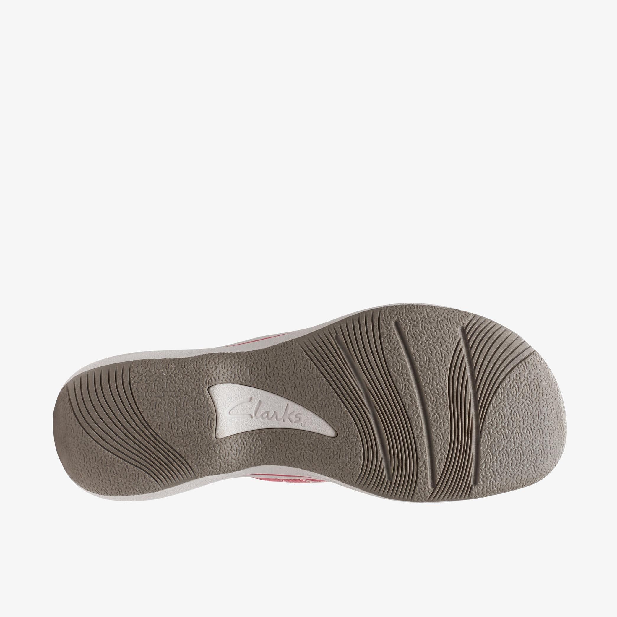 Clarks Women's Brinkley Flora Flips- Bright Coral - Image 3