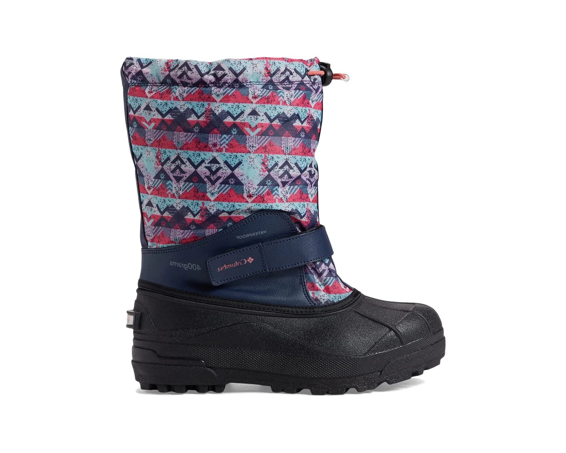 Columbia Kids Powderbug Forty Winter Boots- Nocturnal/ Blush Pink