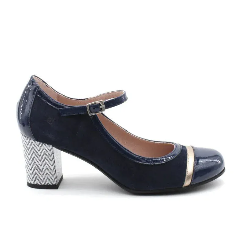 Dorking Women's Rodin Pumps- Negro/Antracita