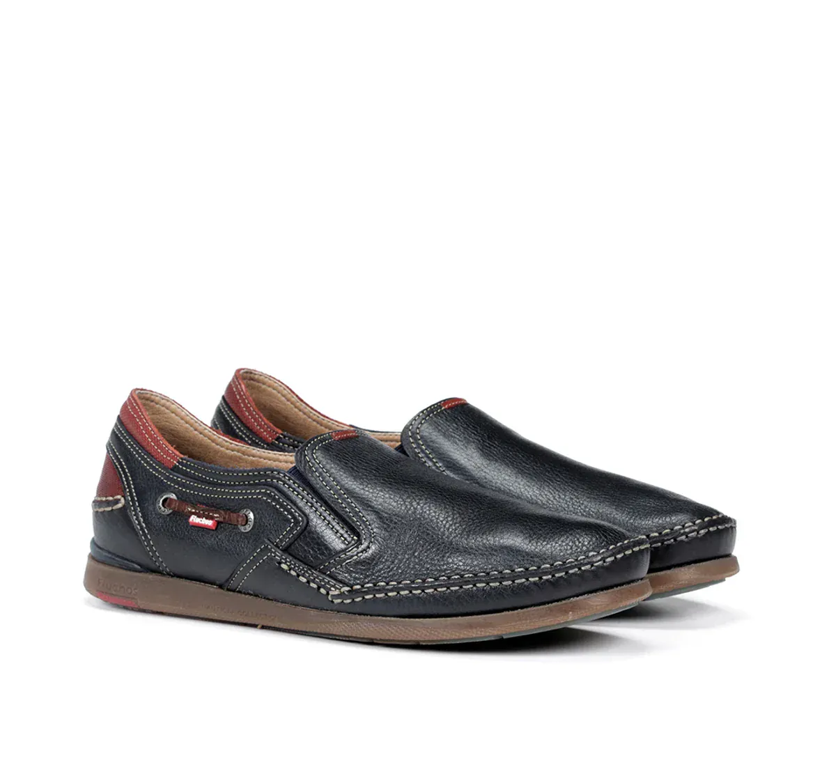 Fluchos Men's Mariner Tornado Deck Shoes- Marino Terracota - Image 2