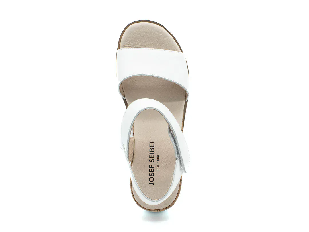 Josef Seibel Women's Wyatt 01 Sandals- White Leather - Image 4