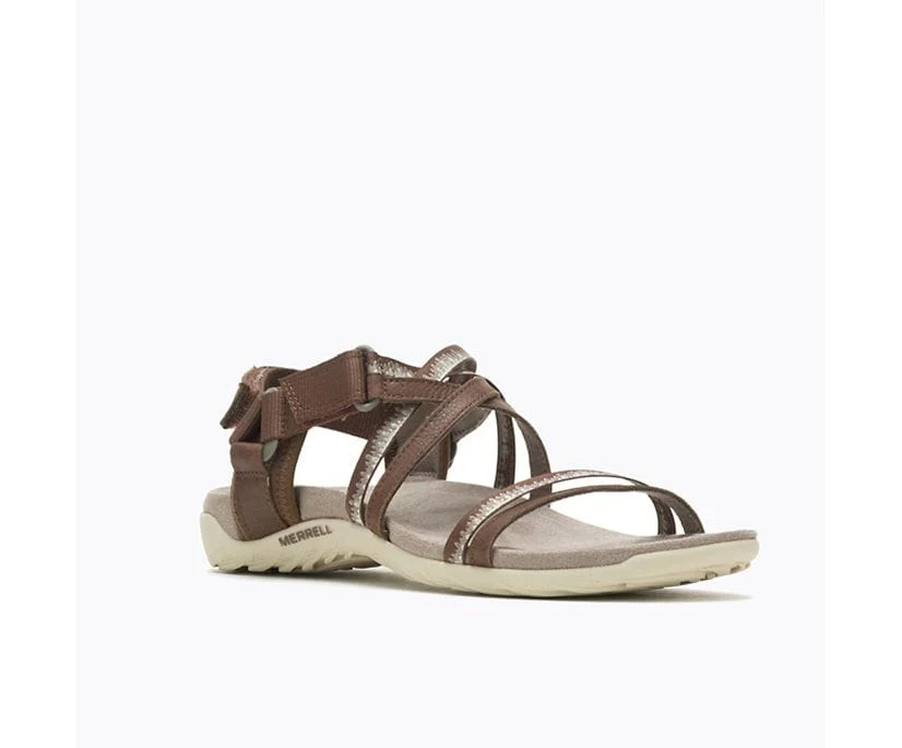 Merrell Women's Terran Cush 3 Lattice Sandals- Dark Earth - Image 3