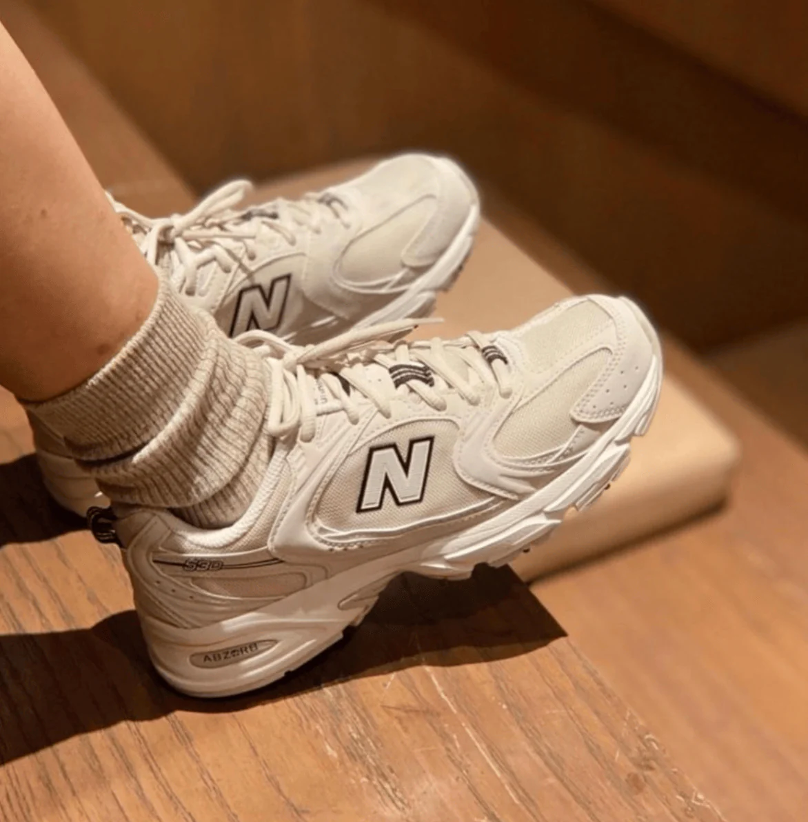 New Balance Unisex 530 Sneakers- Moonbeam/Sea Salts - Image 8