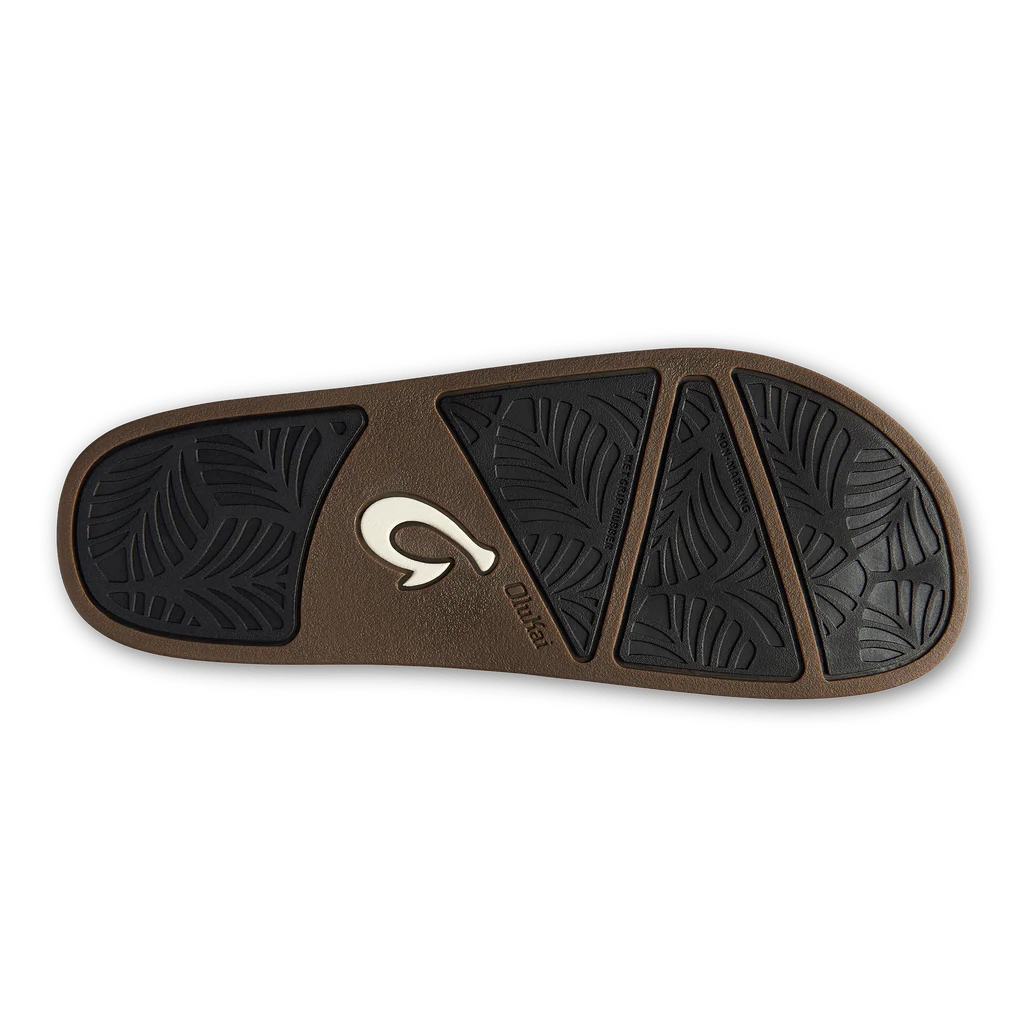 OluKai Women's Kamola Leather Slides- Black - Image 4