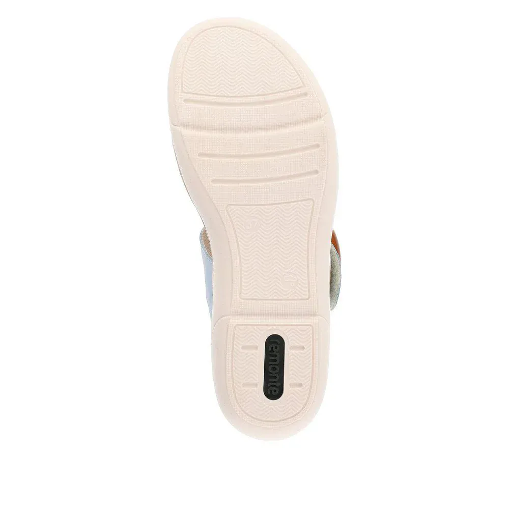 Remonte Women's R6853-10 Adjustable Sandals- Blue - Image 10