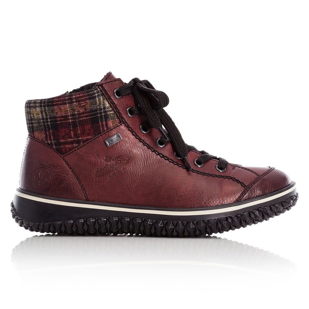 Rieker Women's Z4243-36 Lace & Zip Ankle Boots- Red