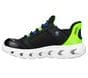 Skechers Kid's Hypno-Flash 2.0 Delux Sneakers- Black/ Lime - Image 3
