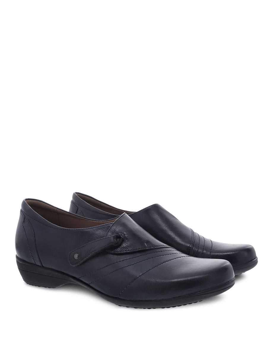 Dansko Women's Franny Shoes- Navy Leather - Image 3