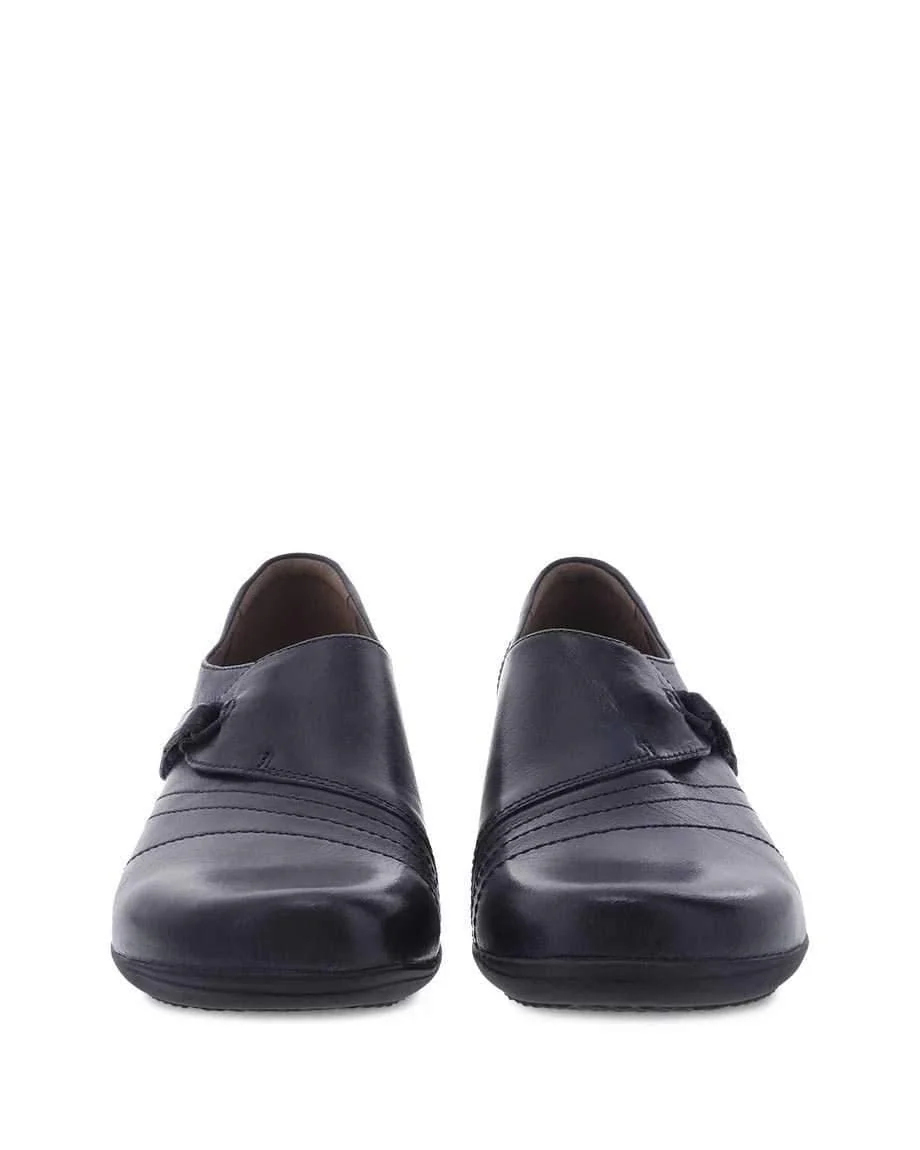 Dansko Women's Franny Shoes- Navy Leather - Image 4