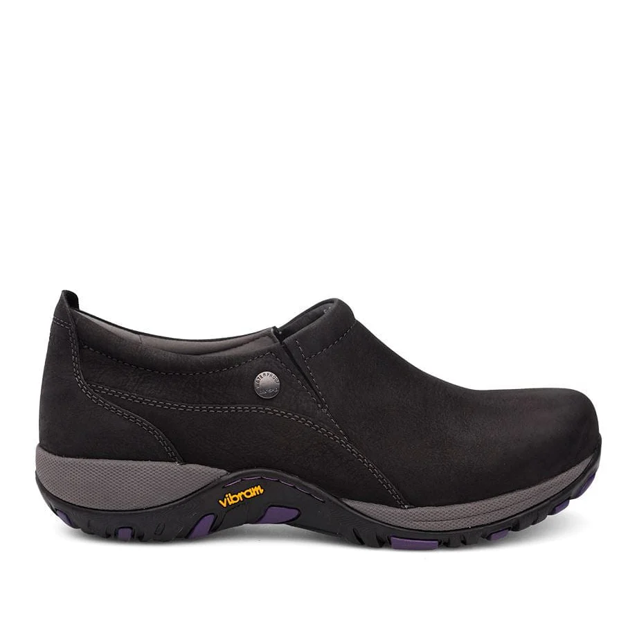 Dansko Women's Patti Slip Ons- Black Milled Nubuck