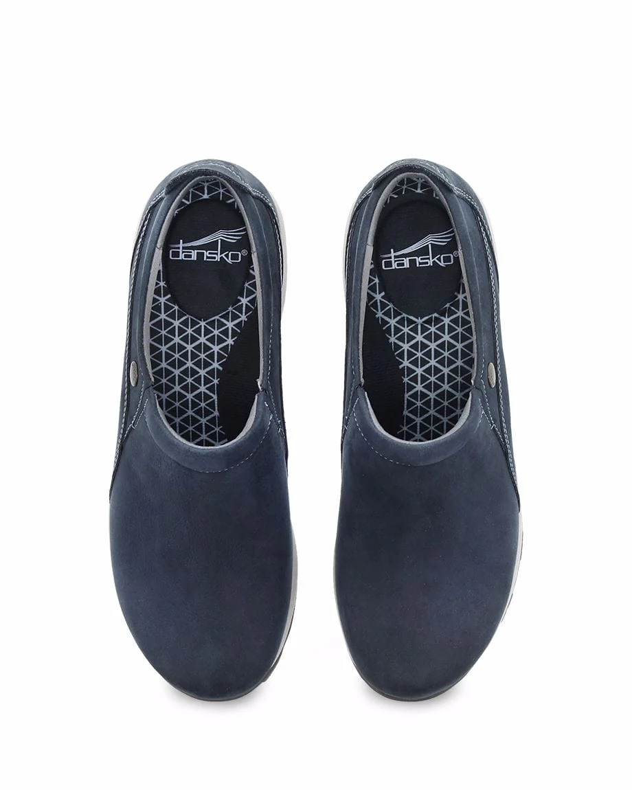 Dansko Women's Patti Slip Ons- Navy Milled Leather - Image 6
