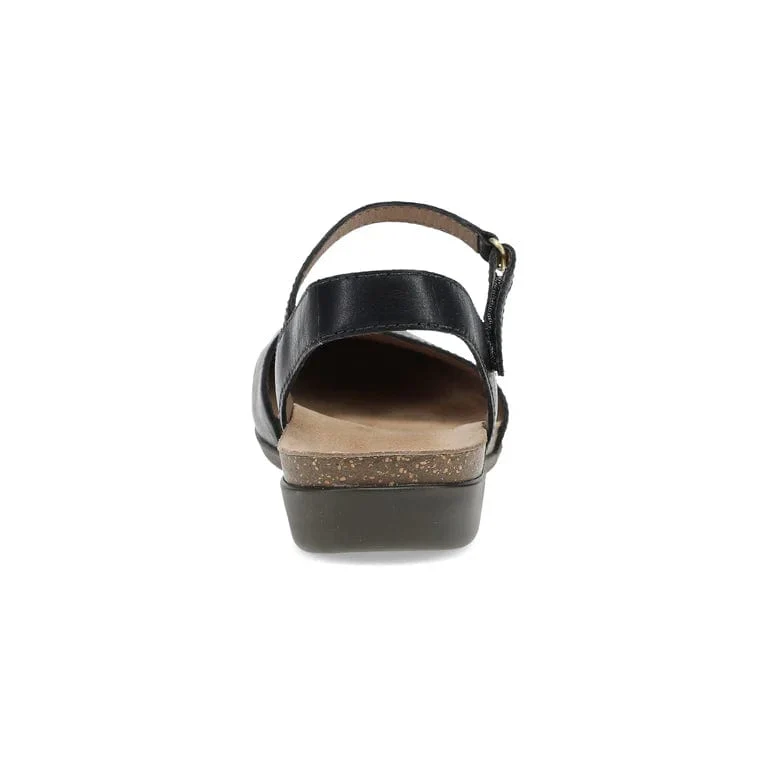 Dansko Women's Rowan Sandals- Black Waxy Burnished - Image 4