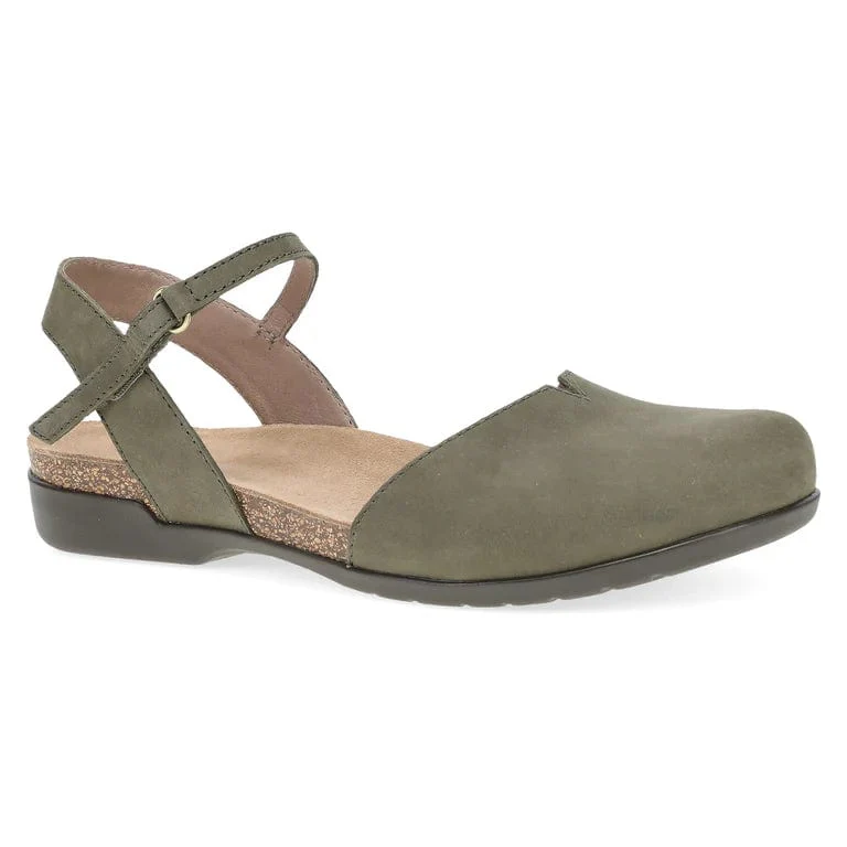 Dansko Women's Rowan Sandals- Ivy Milled Nubuck