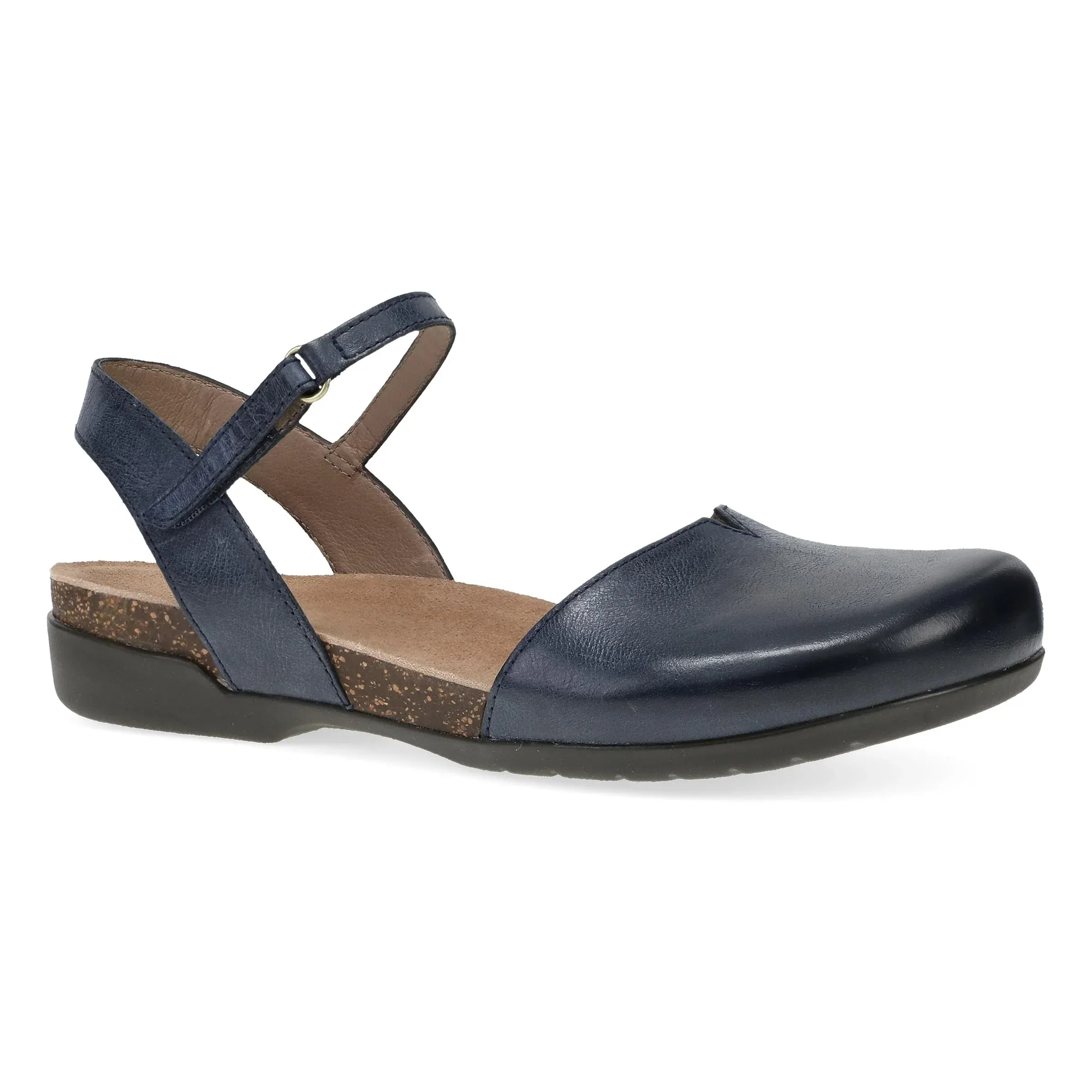 Dansko Women's Rowan Sandals- Navy Waxy Burnished