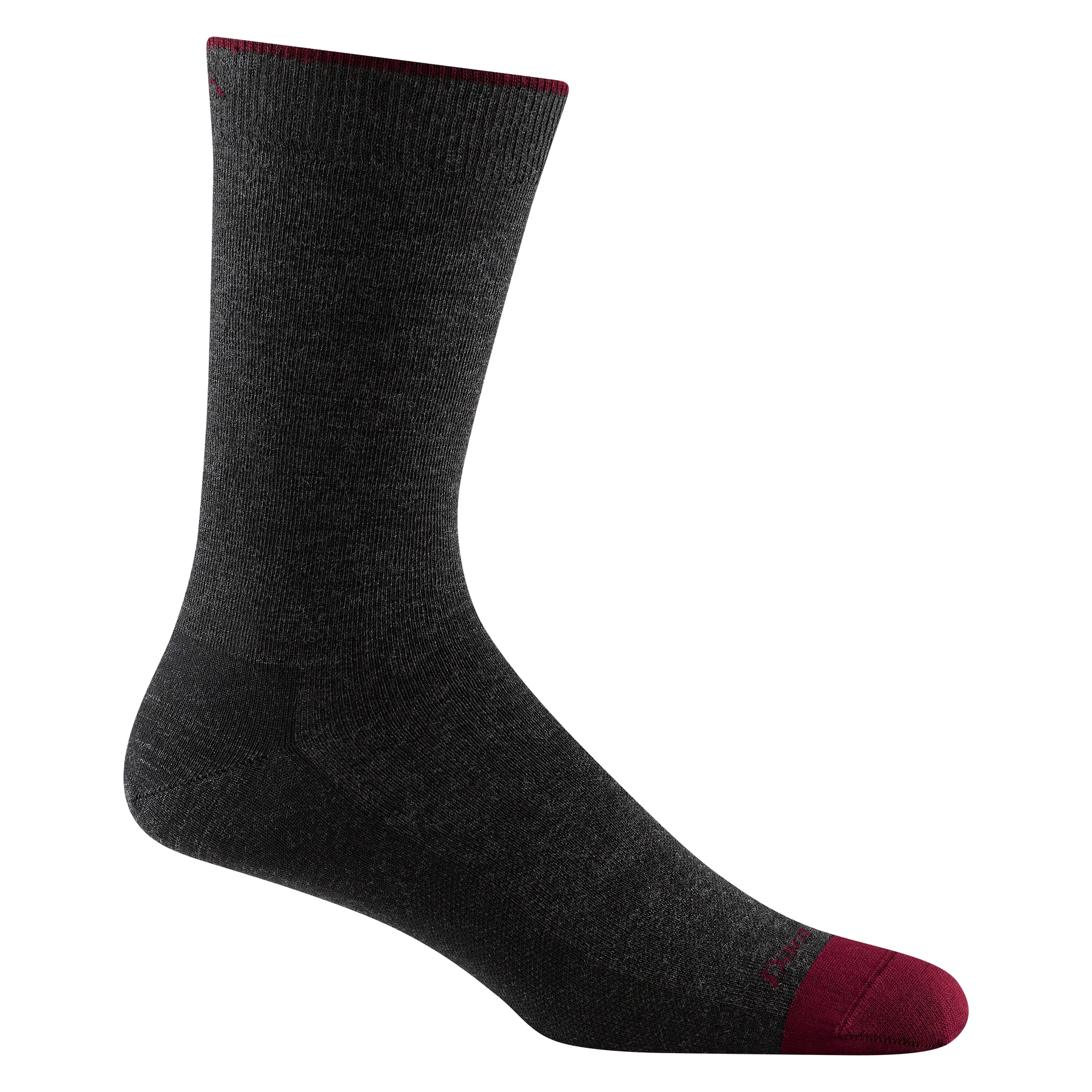 Darn Tough Unisex Crew Lifestyle Socks- Solid Charcoal