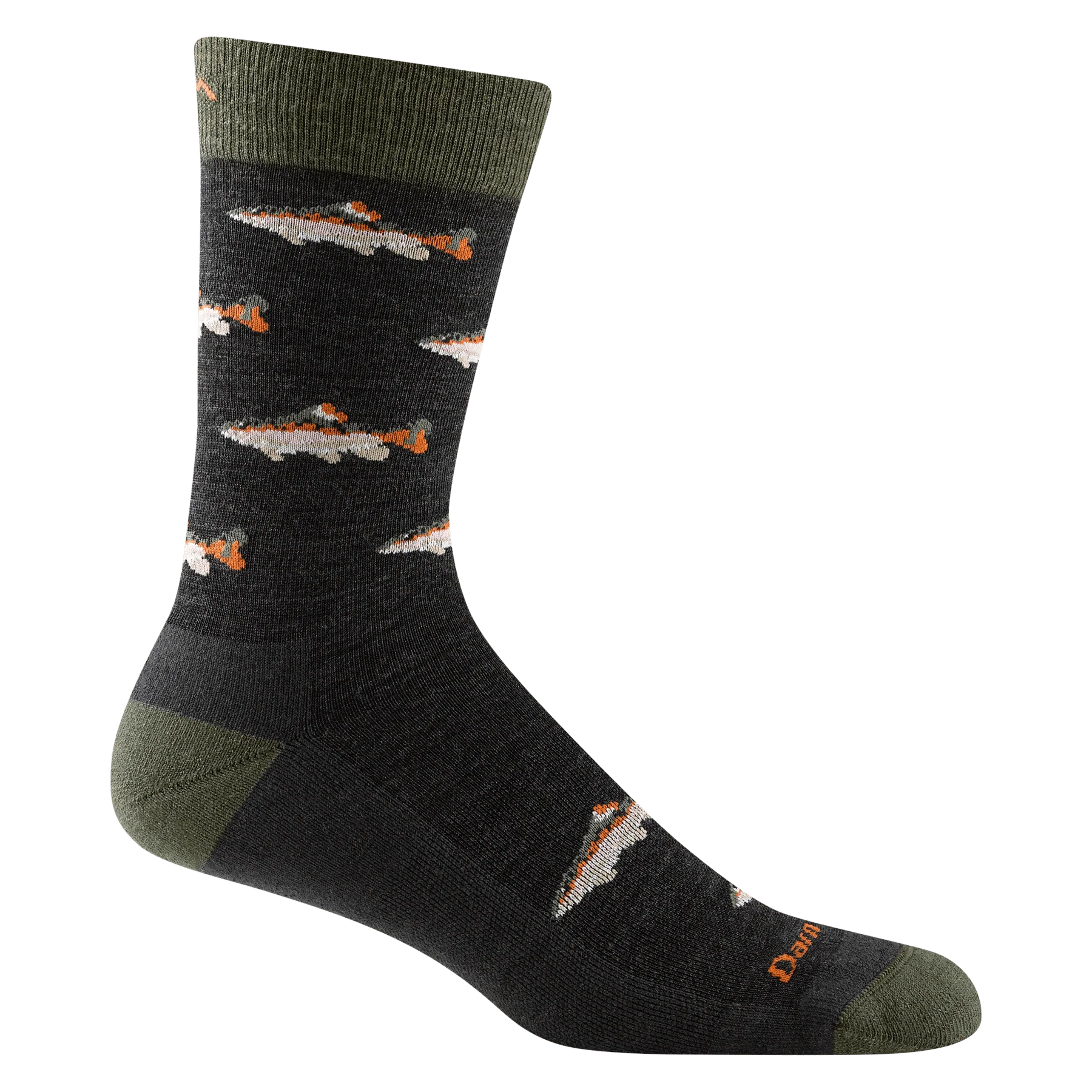Darn Tough Unisex Crew Cushioned Lifestyle Socks- Fly Charcoal