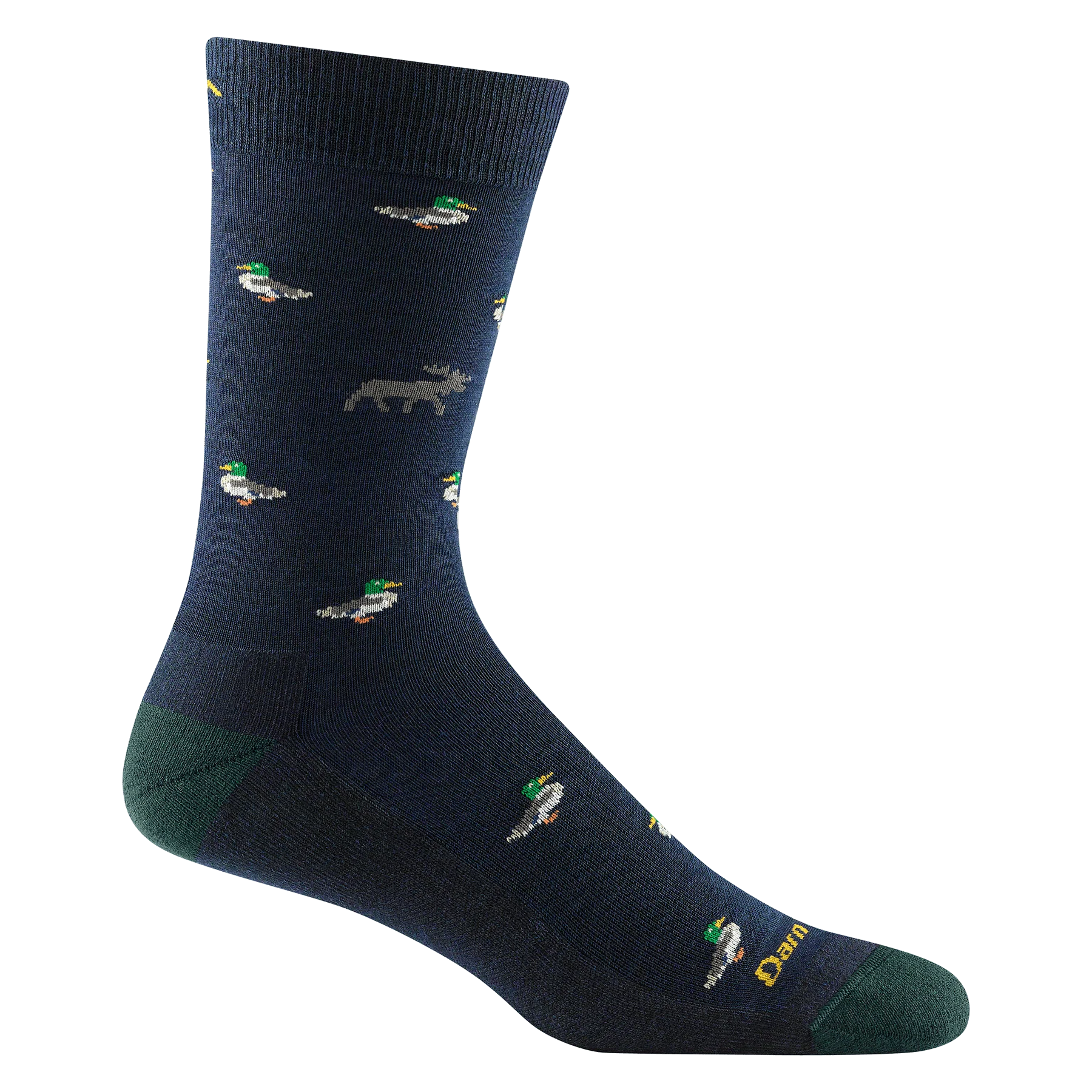 Darn Tough Unisex Crew Cushioned Lifestyle Socks- Duck Duck Moose