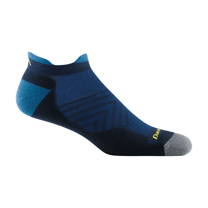 Darn Tough Unisex No Show Tab Cushioned Running Socks- Eclipse