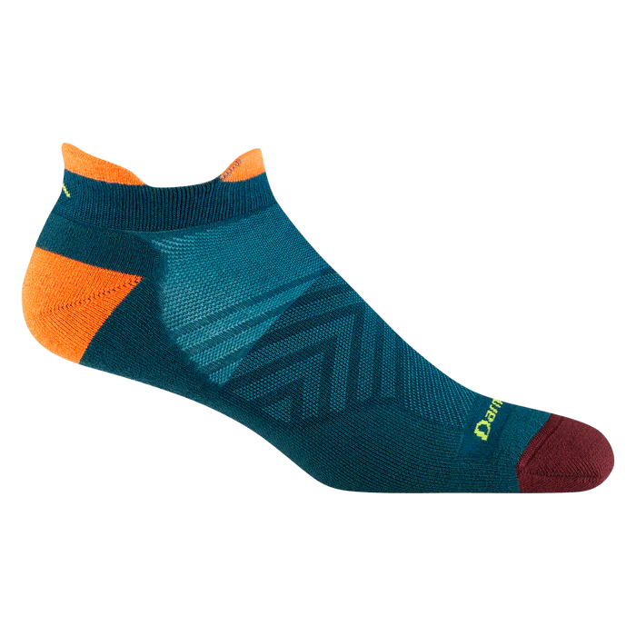 Darn Tough Unisex No Show Tab Cushioned Running Socks- Dark Teal