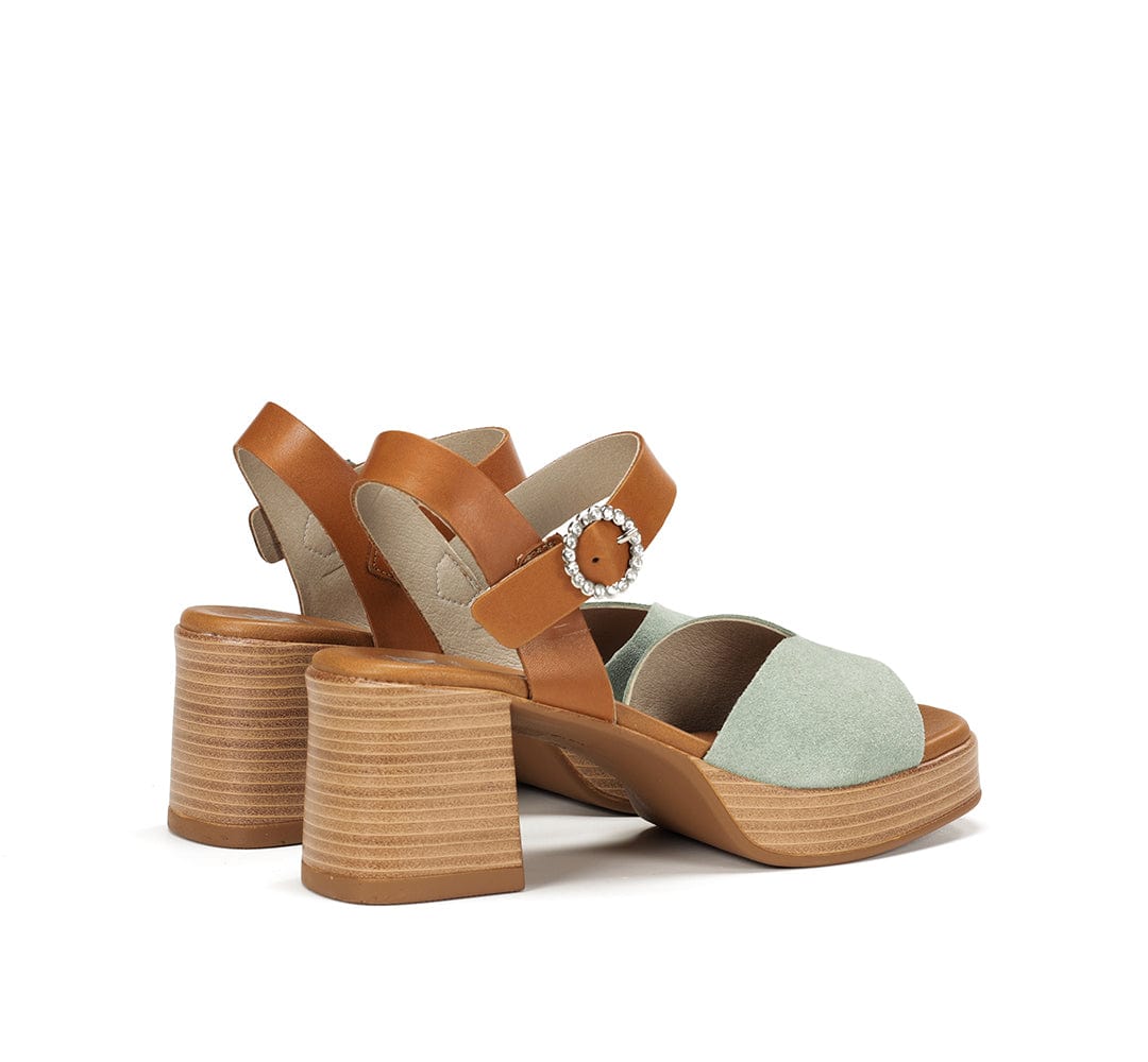 Dorking Women's Cati Diamond Platform Heels- Frog/ Cuero - Image 3