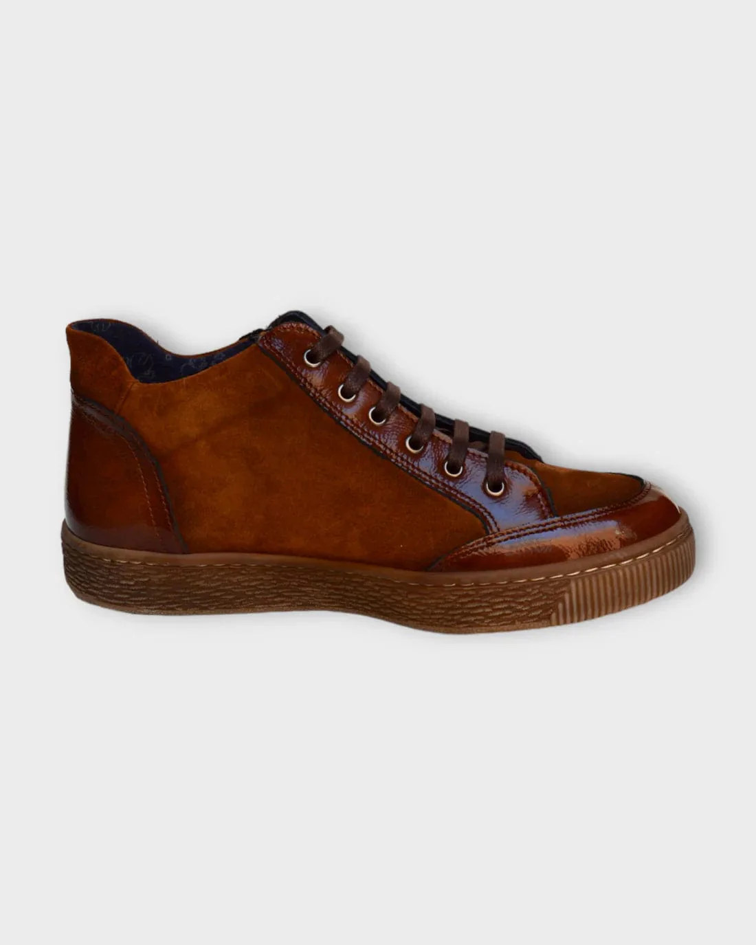 Dorking Women's Deli Lace & Zip Sneakers- Cuero/ Bronce - Image 3