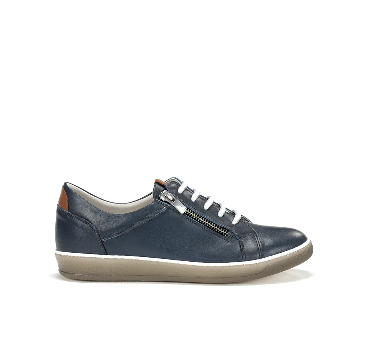 Dorking Women's Karen Lace & Zip Sneakers-Oceano/ Cognac