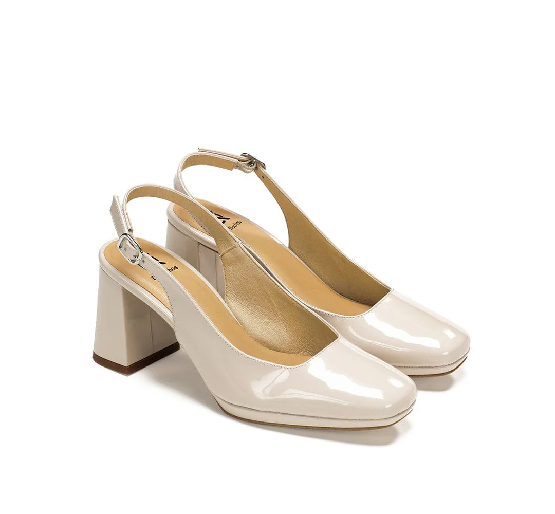 Dorking Women's Karla Slingback Pumps- Piuma Lino - Image 4