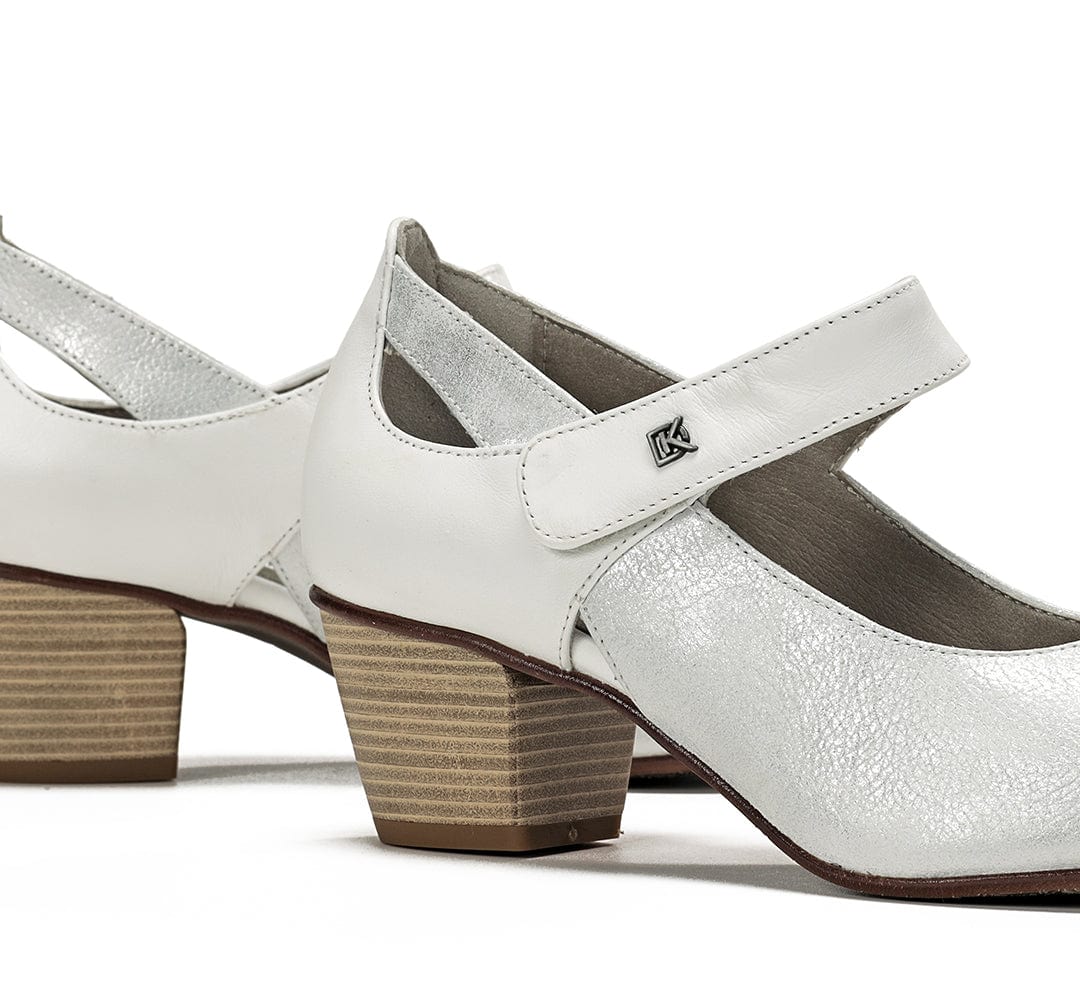 Dorking Women's Triana Mary Jane Pumps- Argento/ Blanco - Image 7