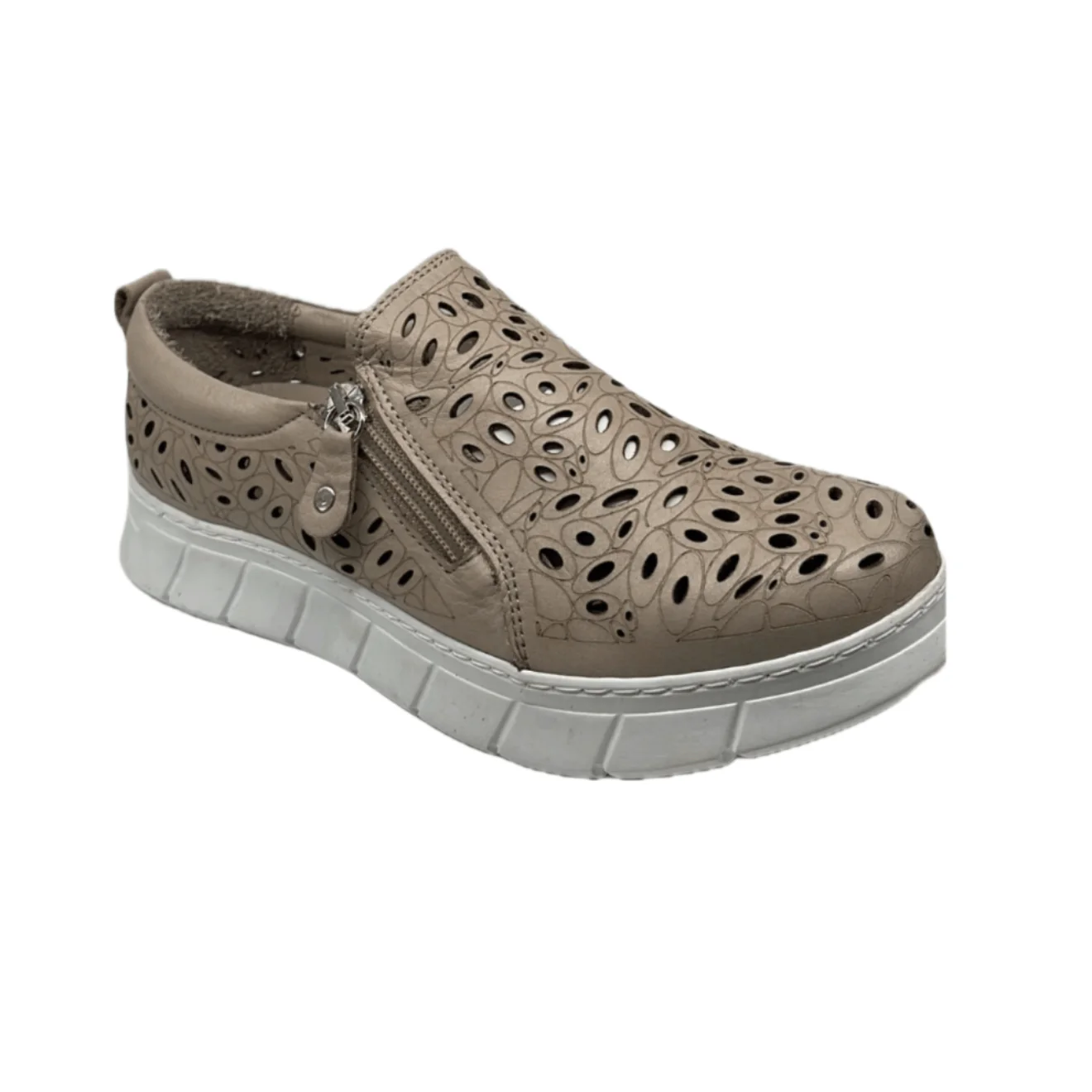 Dragonfly Women's Ursula Zip Loafers- Taupe