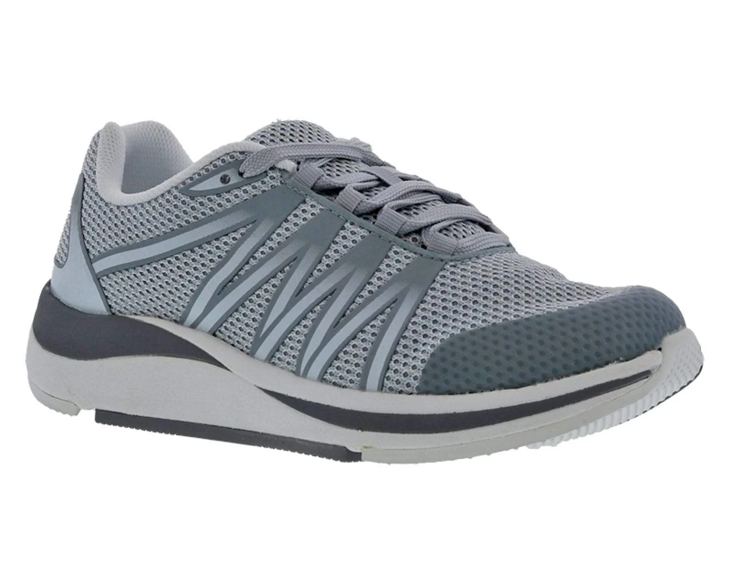 Drew Women's Balance Walking Shoes- Grey Mesh Combo - Image 2
