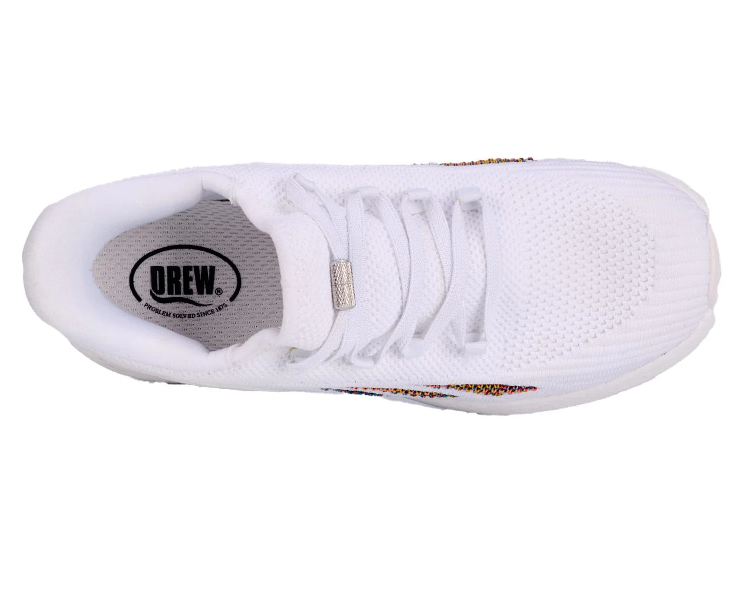 Drew Women's Halo Walking Shoes- White Mesh Combo - Image 3