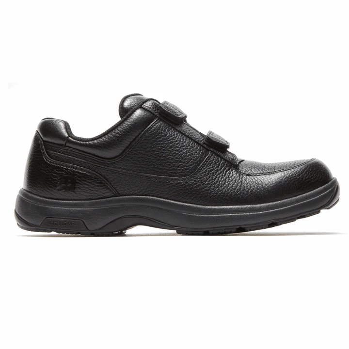 Dunham Men's Winslow Velcro Oxfords- Black & Brown