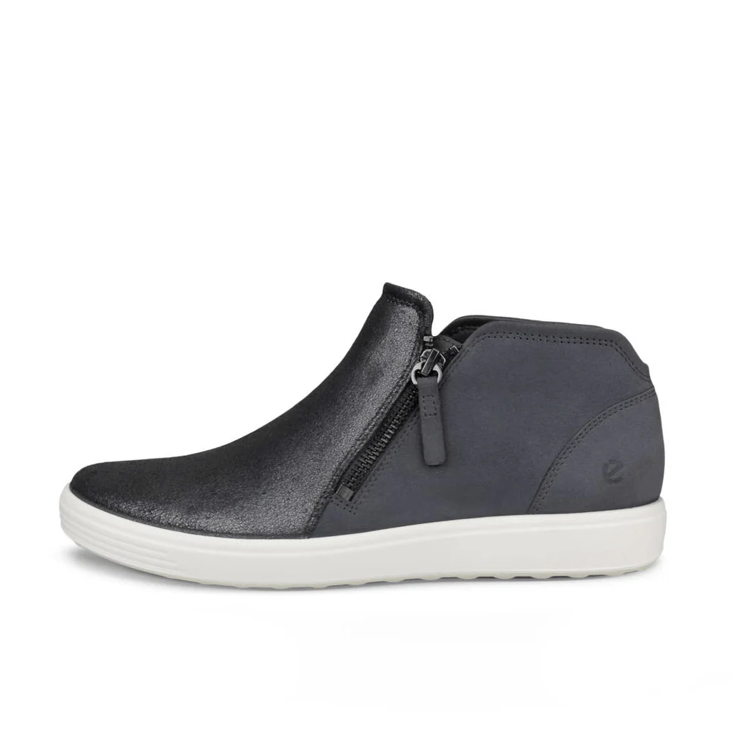 Ecco Women's Soft 7 Low Booties- Silver/ Magnet