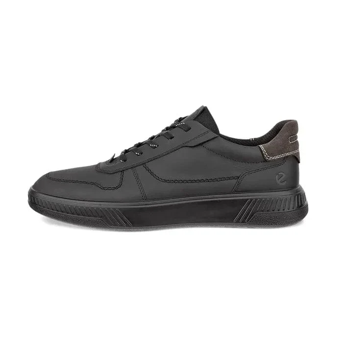 Ecco Men's Move Leather Sneakers- Black/ Magnet - Image 4