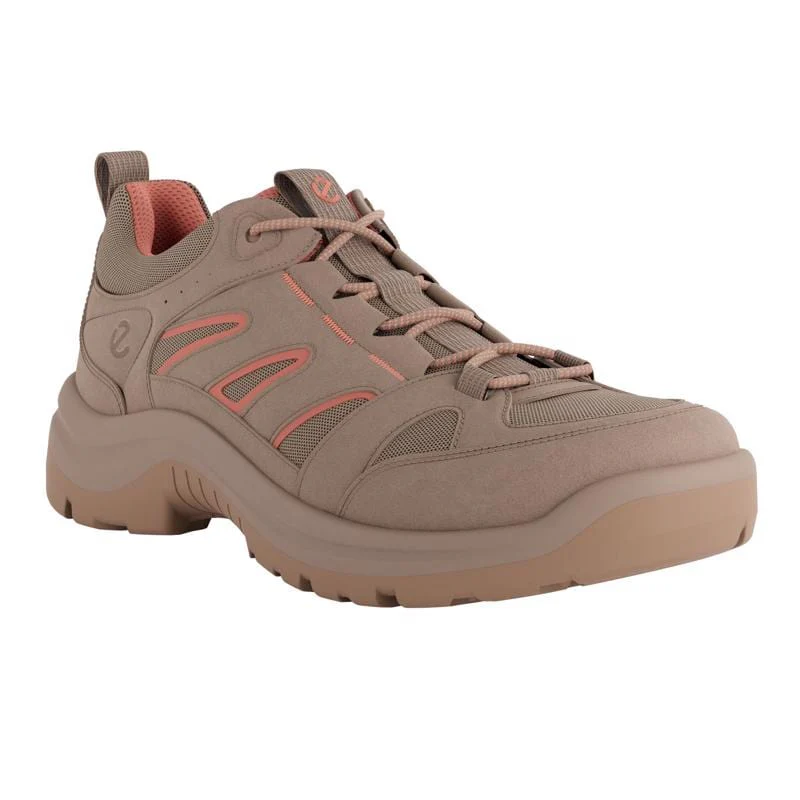 Ecco Women's Offroad Hiking Shoes- Nude/ Coral - Image 2