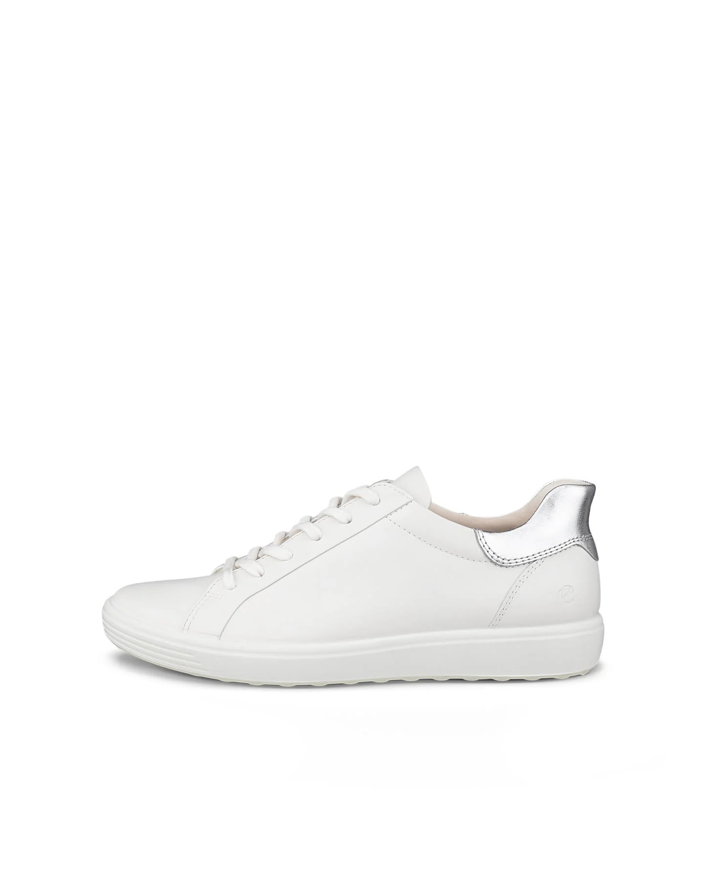 Ecco Women's Soft 7 Sneakers- White/ Pure Silver - Image 2