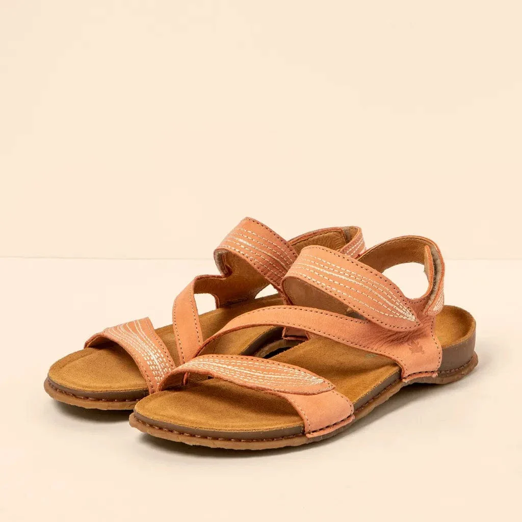 El Naturalista Women's Panglao Sandals- Nobuck Lavado/ Salmon - Image 2