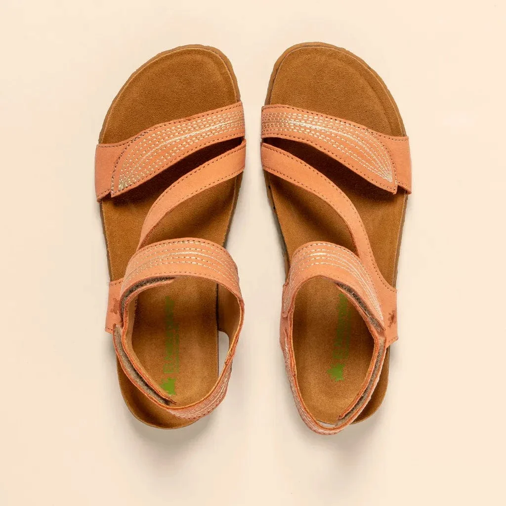 El Naturalista Women's Panglao Sandals- Nobuck Lavado/ Salmon - Image 3