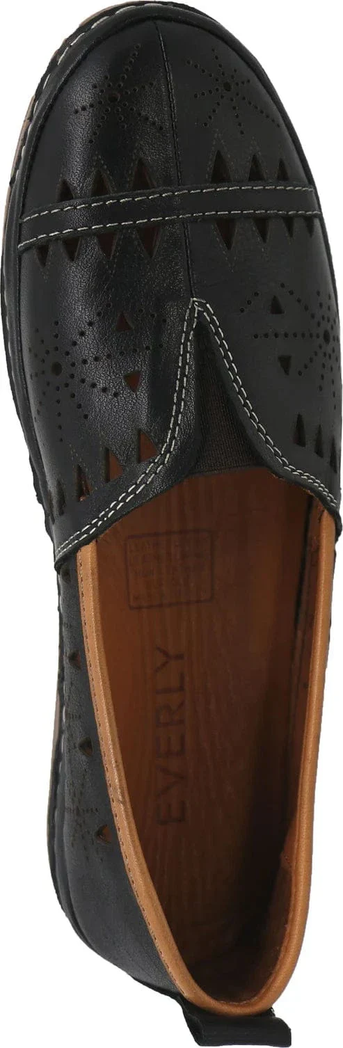 Everly Women's Emily 01 Slip Ons- Black - Image 4