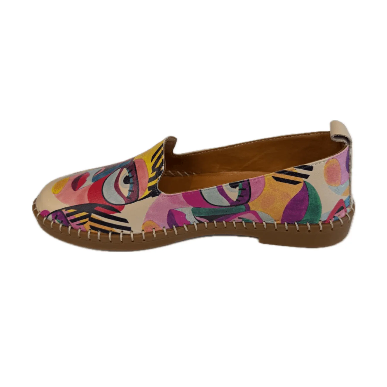Everly Women's Frida 01 Patterned Mules- Picasso Leather - Image 2
