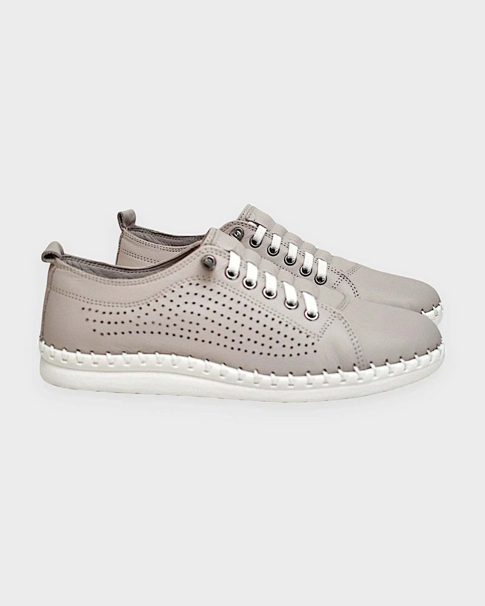 Everly Women's Leora 01 Perf Sneakers- Silver Grey - Image 2