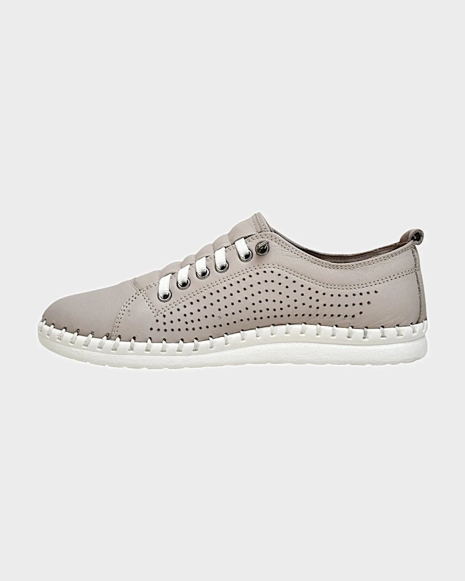 Everly Women's Leora 01 Perf Sneakers- Silver Grey - Image 4