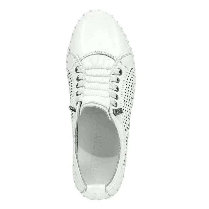 Everly Women's Leora 01 Perf Sneakers- White - Image 3