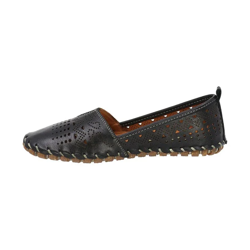 Everly Women's Luna 03 Slip Ons- Black - Image 3
