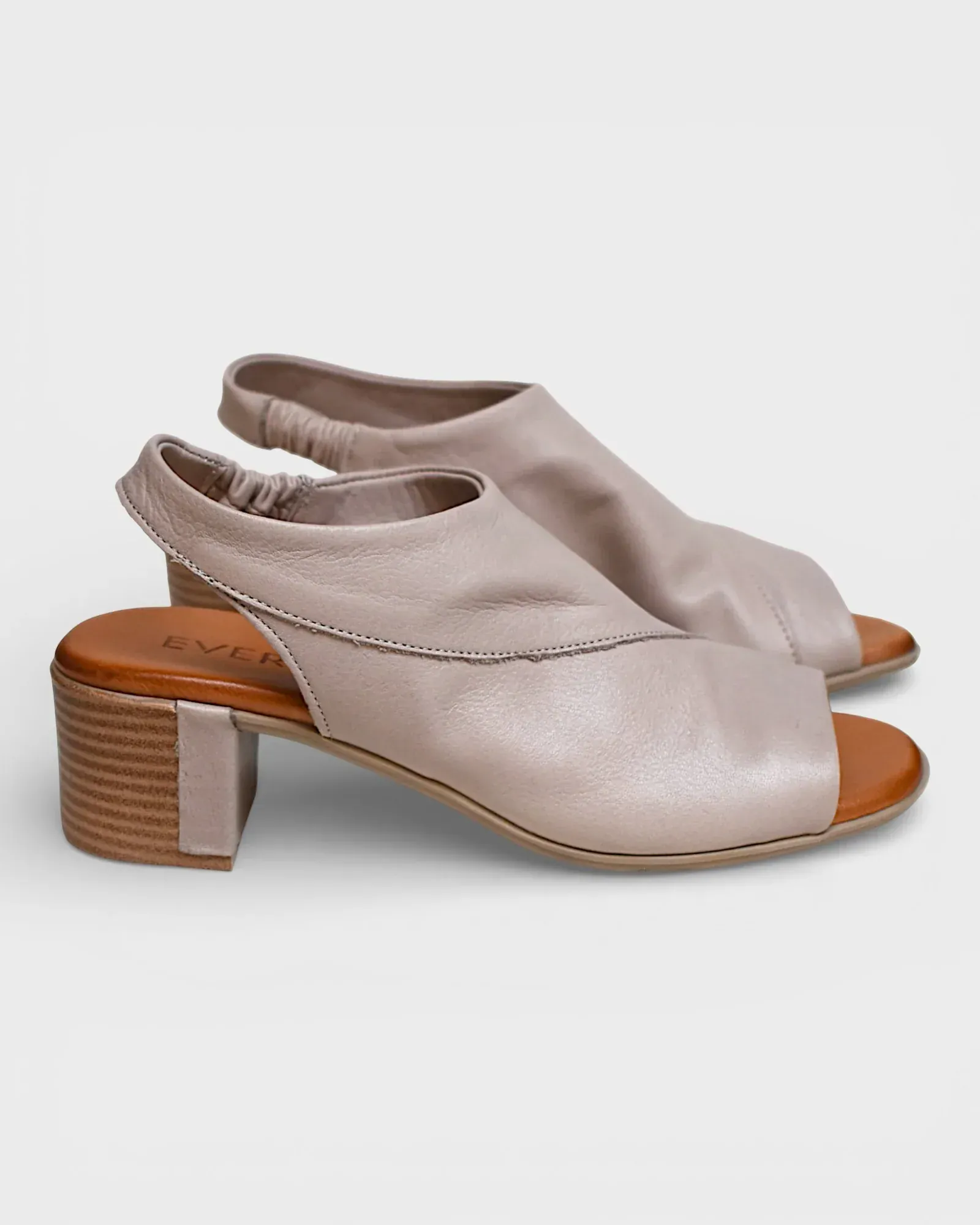 Everly Women's Phoenix 01 Slingback Heels- Silver Grey - Image 3