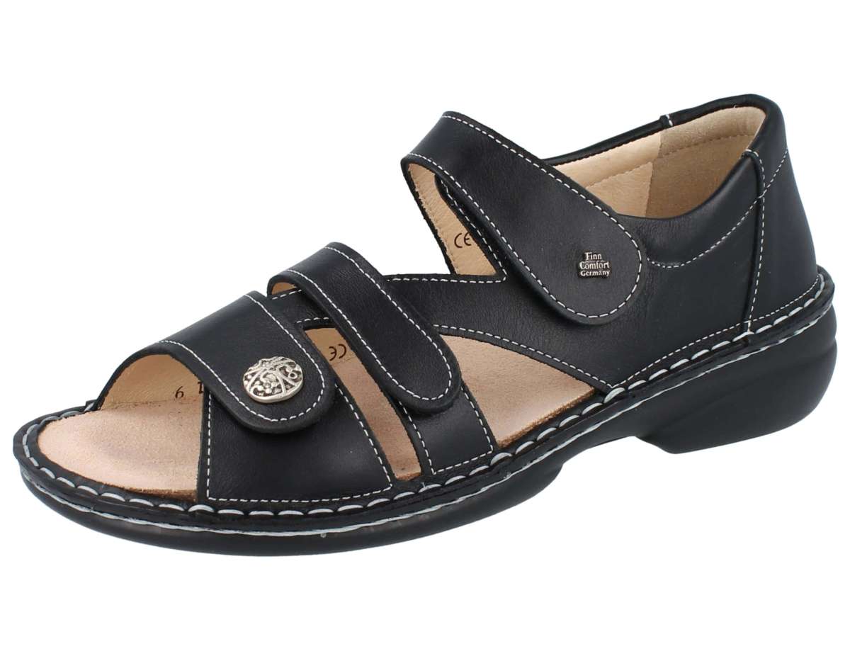 Finn Comfort Women's Biella-Soft Sandals- Black