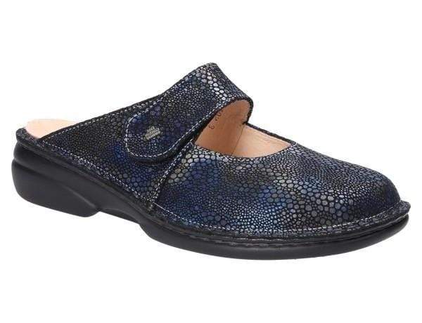 Finn Comfort Women's Stanford Mary Jane Clogs- Azur Paloma
